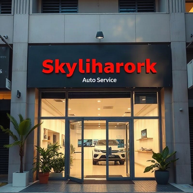 Fachada da oficina Skylineharbork em Salvador